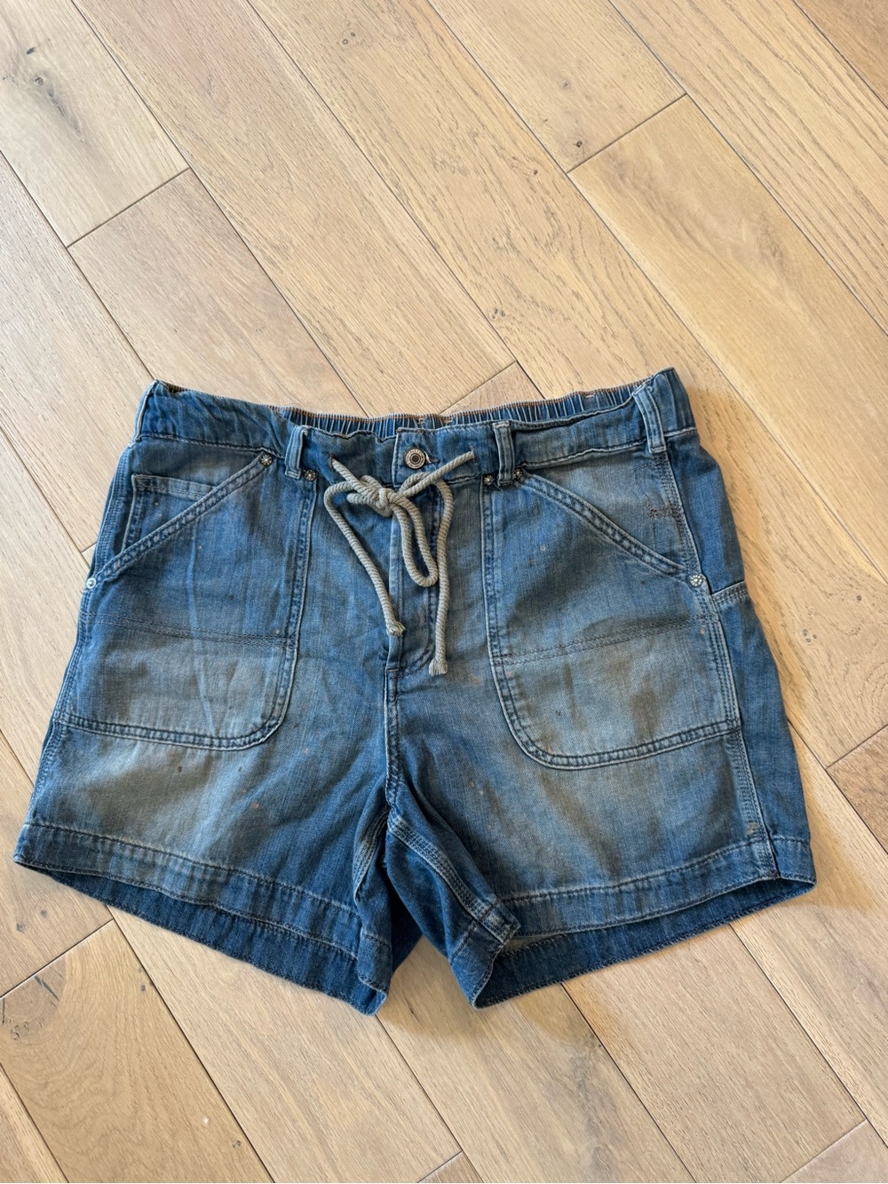 We The Free Blue Denim Jean Shorts